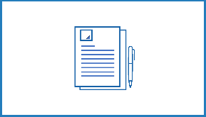 Button Icon Documents with Pen Image