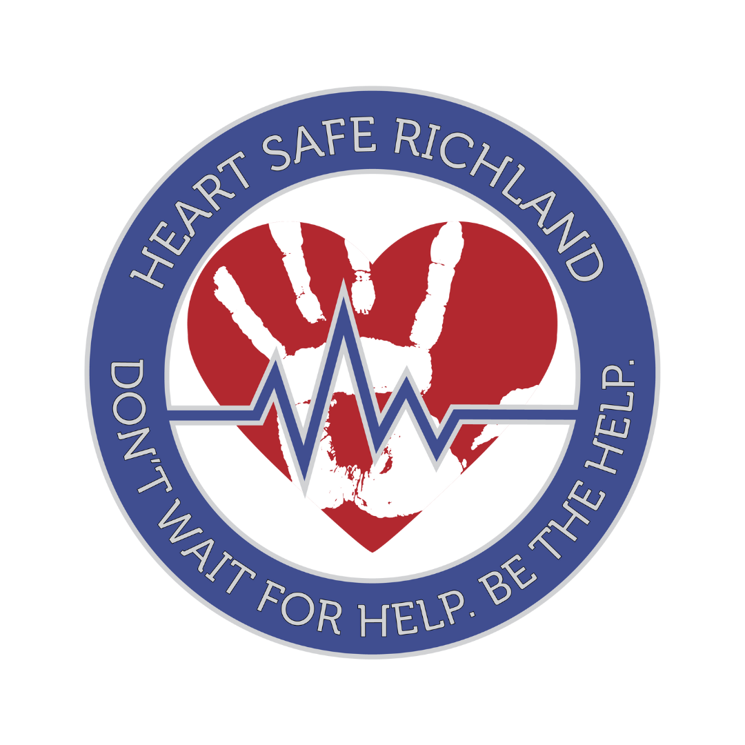 Red White and Blue with red heart and white hand print