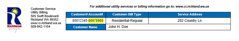 Top of Billing Statement